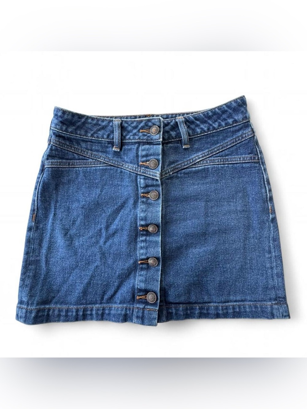 PacSun Jean Mini Skirt Blue Size 26 Y2K Coquette Indie Festival Boho Streetwear
